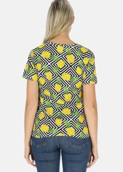 Blount & Pool Jungle Tee W Yellow Graphic Pineapple