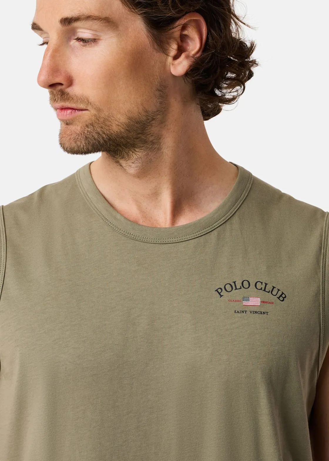 Clearance Saint Vincent Kansas Sleeveless Tee Salvia Green