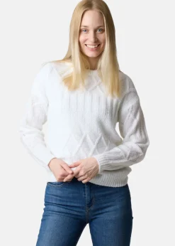 Hot Seaside Key West Knitted Sweater W White