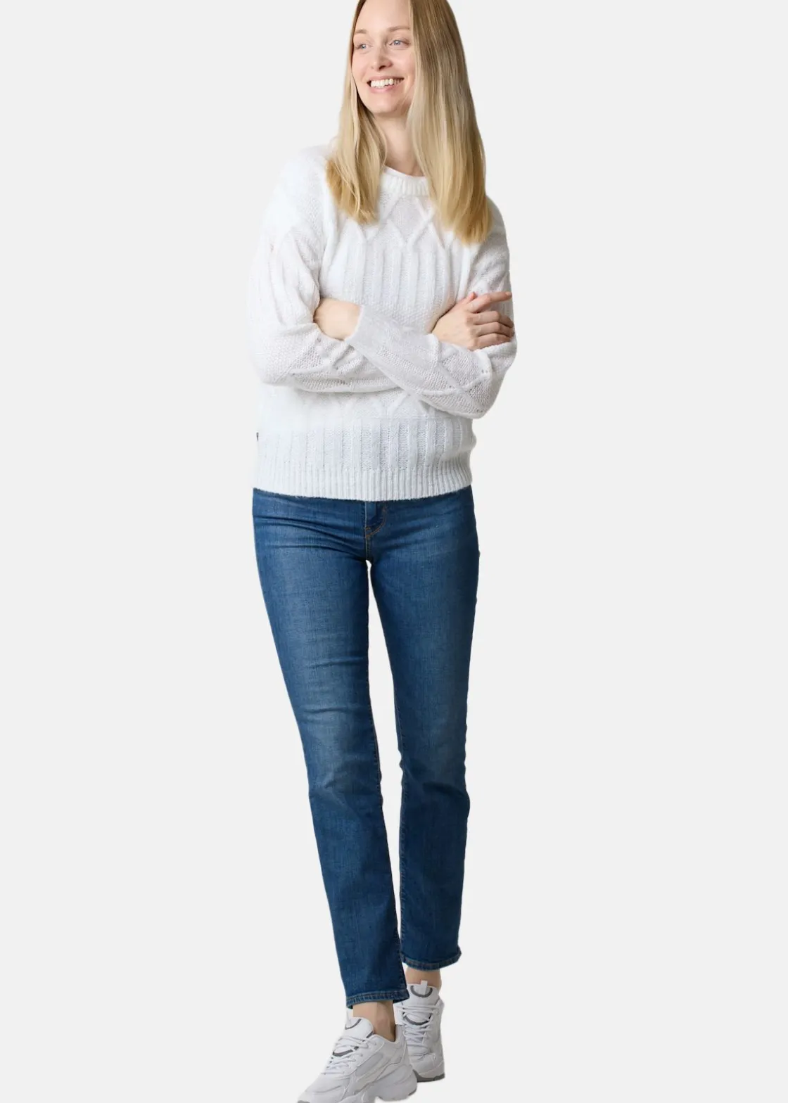 Hot Seaside Key West Knitted Sweater W White