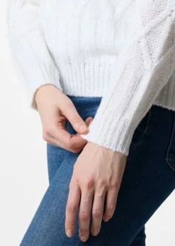 Hot Seaside Key West Knitted Sweater W White