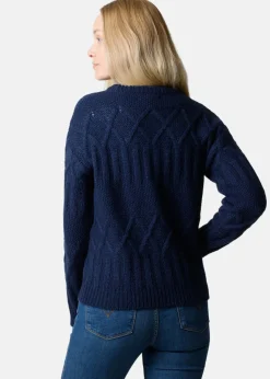 Discount Seaside Key West Knitted Sweater W Navy