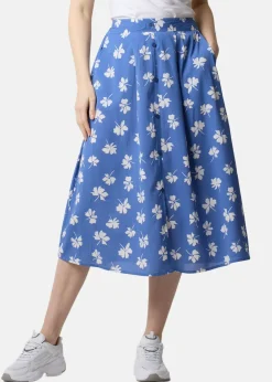 Online Seaside Key West Long Skirt W Indigo Flower