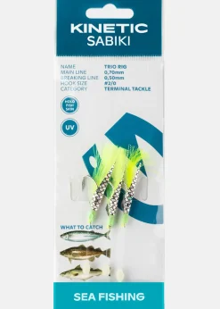 Kinetic Sabiki Trio CHARTREUSE FLASH