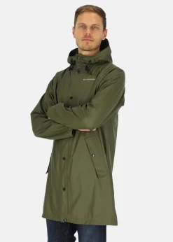 Swedemount Koster Long Coat Dk Olive