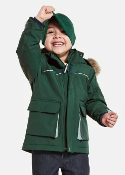 New Didriksons KURE KIDS PARKA 5 Evening Green