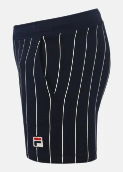 Online Fila LECZNA pinstriped shorts Black Iris/Bright White Striped