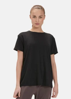 Hot Athlecia Lizzy W Slub S/S Tee Black Melange