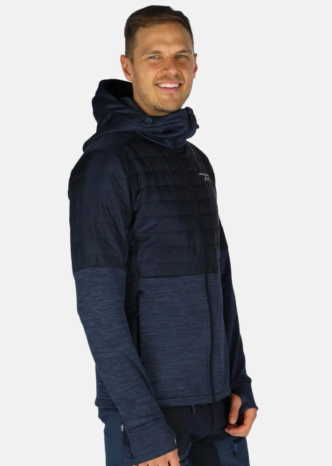 Clearance Swedemount Lofoten Hybrid Jacket Dk. Navy Melange/ Navy
