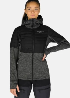 Clearance Swedemount Lofoten Hybrid Jacket W Charcoal Melange/Black