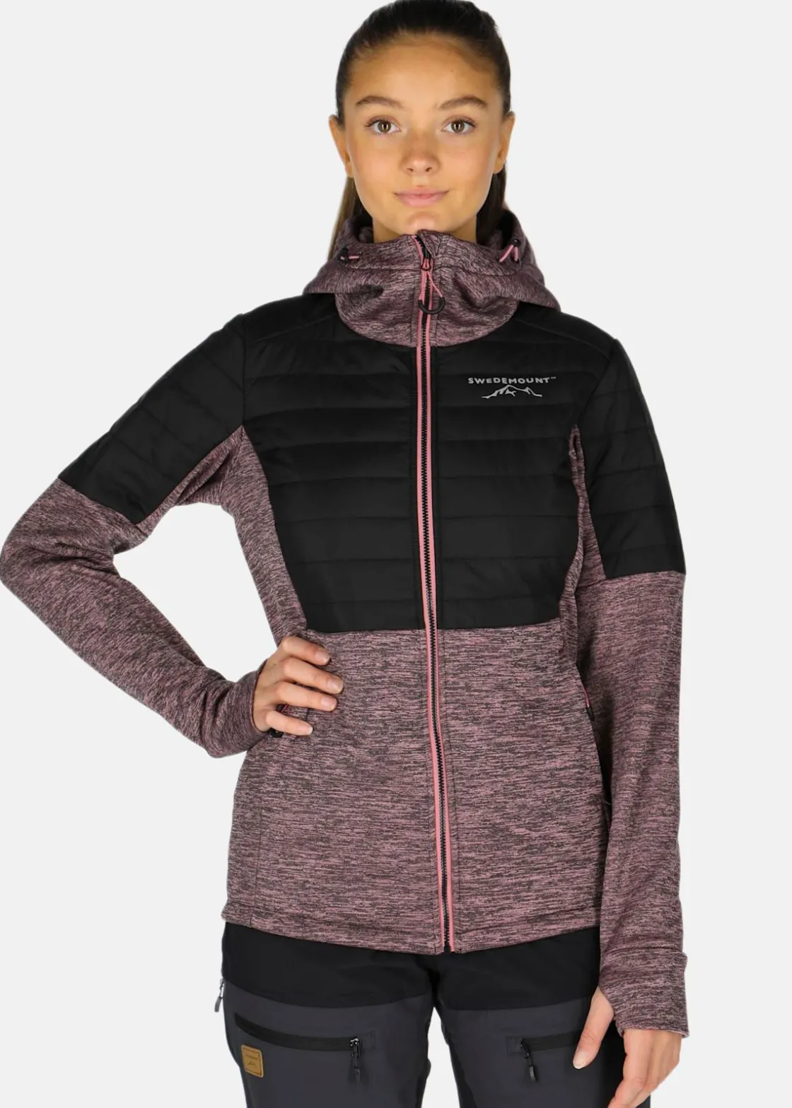 Sale Swedemount Lofoten Hybrid Jacket W Dusty Pink Melange/Black