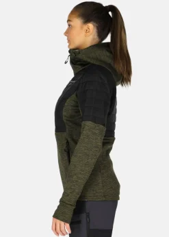 Outlet Swedemount Lofoten Hybrid Jacket W Olive Melange/Black