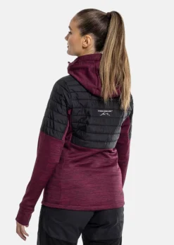 Hot Swedemount Lofoten Hybrid Jacket W Burgundy Melange/Black