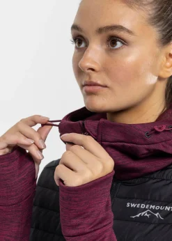 Hot Swedemount Lofoten Hybrid Jacket W Burgundy Melange/Black