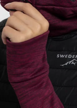 Hot Swedemount Lofoten Hybrid Jacket W Burgundy Melange/Black