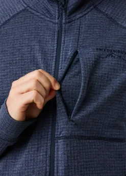 Best Swedemount Lofoten Midlayer Full Zip Dk. Navy Melange