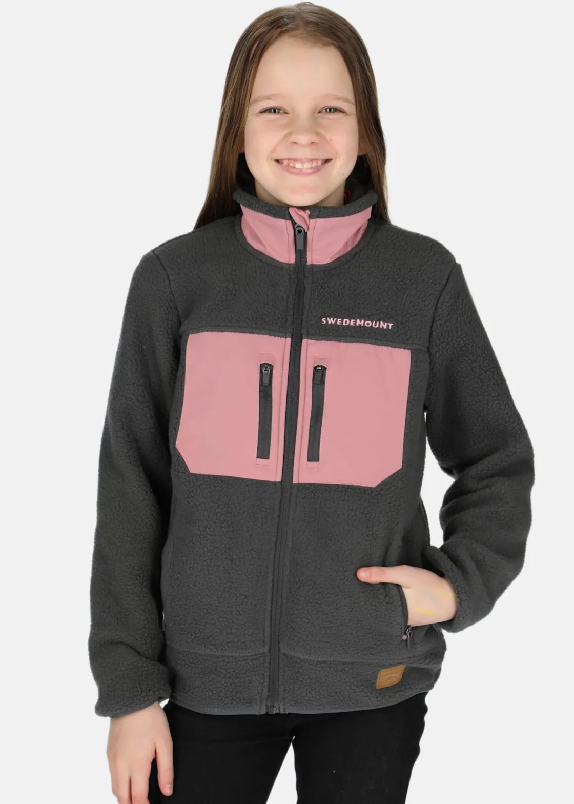 Clearance Swedemount Lofoten Stretch Pile JR Charcoal/Dusty Rose