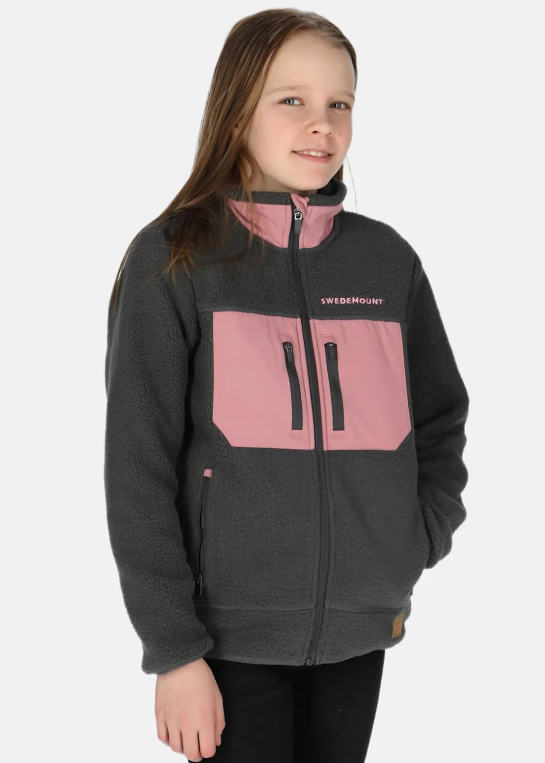 Clearance Swedemount Lofoten Stretch Pile JR Charcoal/Dusty Rose