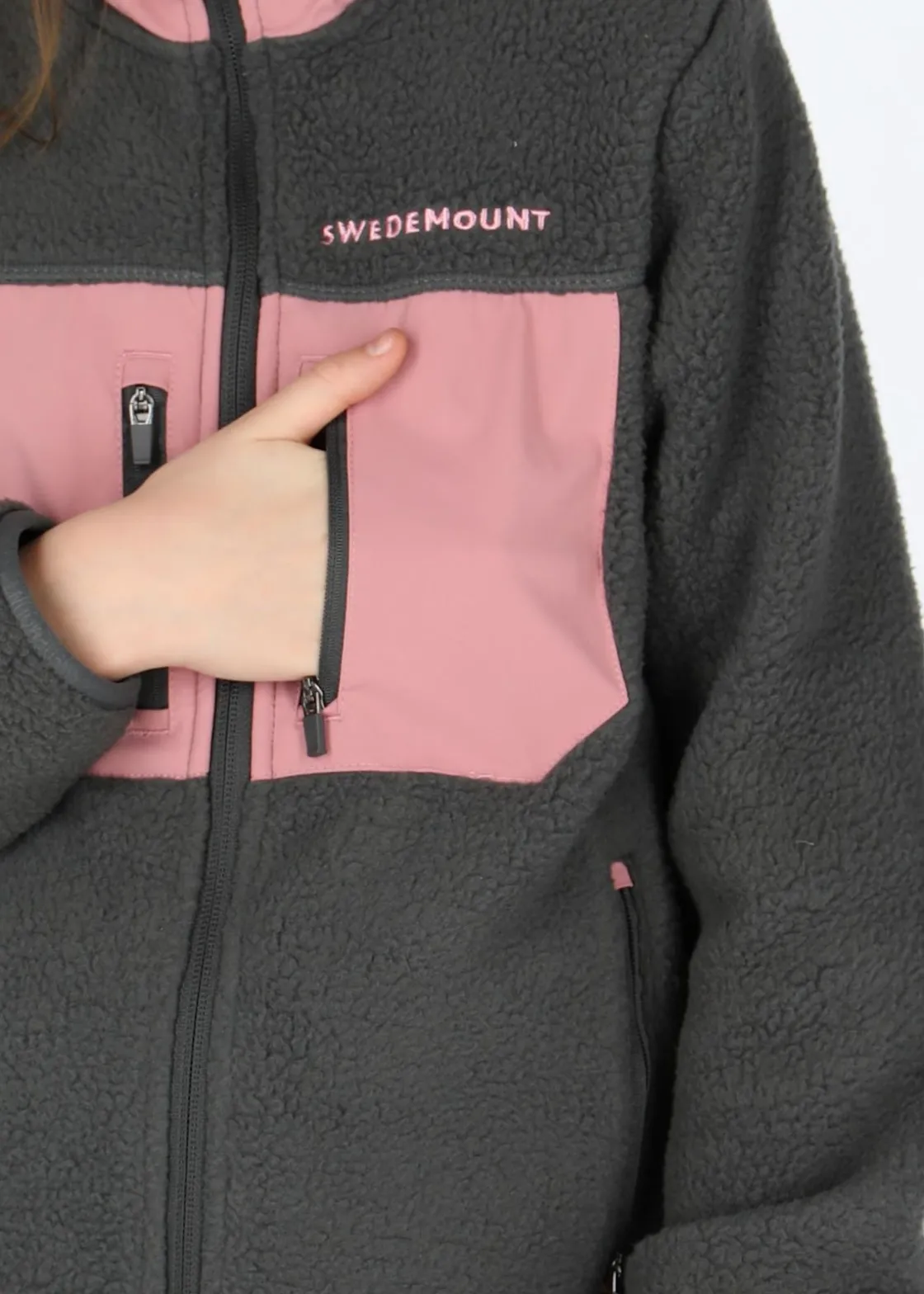 Clearance Swedemount Lofoten Stretch Pile JR Charcoal/Dusty Rose