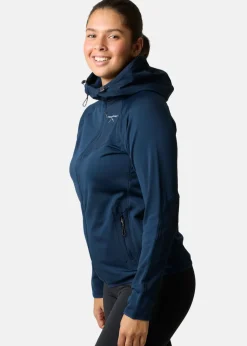 New Swedemount Lofoten Tech Fleece Zip Hood W Navy