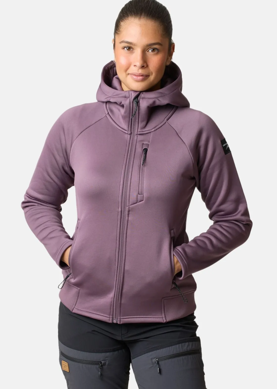 Swedemount Lofoten Tech Stretch Hood W Dk. Mauve