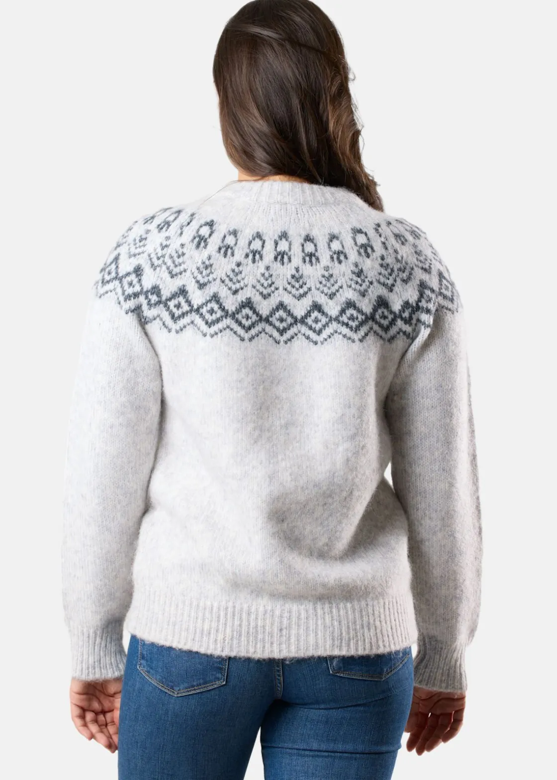 Sale Swedemount Lofoten Wool Knit Cardigan W Lt Grey Melange