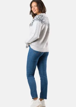 Sale Swedemount Lofoten Wool Knit Cardigan W Lt Grey Melange