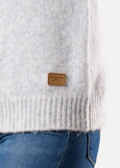 Sale Swedemount Lofoten Wool Knit Cardigan W Lt Grey Melange