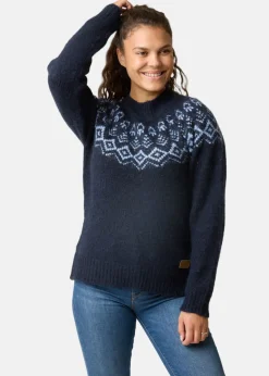 Discount Swedemount Lofoten Wool Knit W Navy Melange