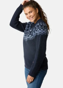 Discount Swedemount Lofoten Wool Knit W Navy Melange
