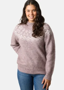 Outlet Swedemount Lofoten Wool Knit W Pale Mauve Melange
