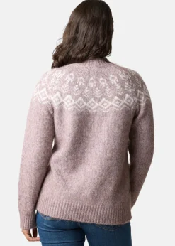 Outlet Swedemount Lofoten Wool Knit W Pale Mauve Melange