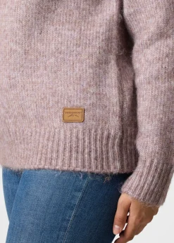 Outlet Swedemount Lofoten Wool Knit W Pale Mauve Melange