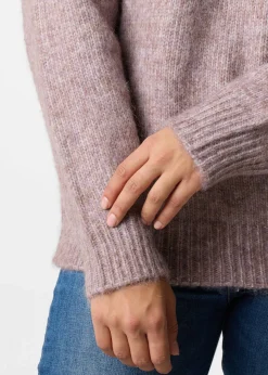 Outlet Swedemount Lofoten Wool Knit W Pale Mauve Melange