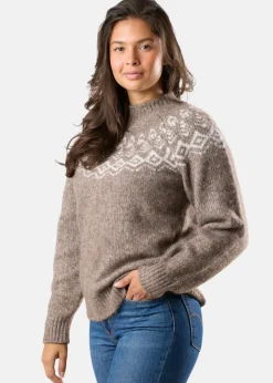 Hot Swedemount Lofoten Wool Knit W Beige Melange