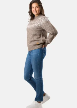 Hot Swedemount Lofoten Wool Knit W Beige Melange