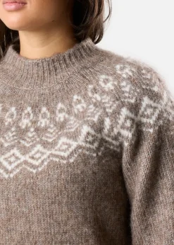 Hot Swedemount Lofoten Wool Knit W Beige Melange