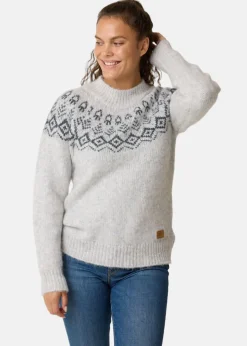 Swedemount Lofoten Wool Knit W Lt Grey Melange