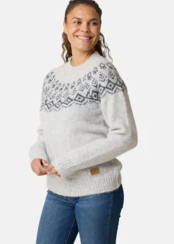 Swedemount Lofoten Wool Knit W Lt Grey Melange