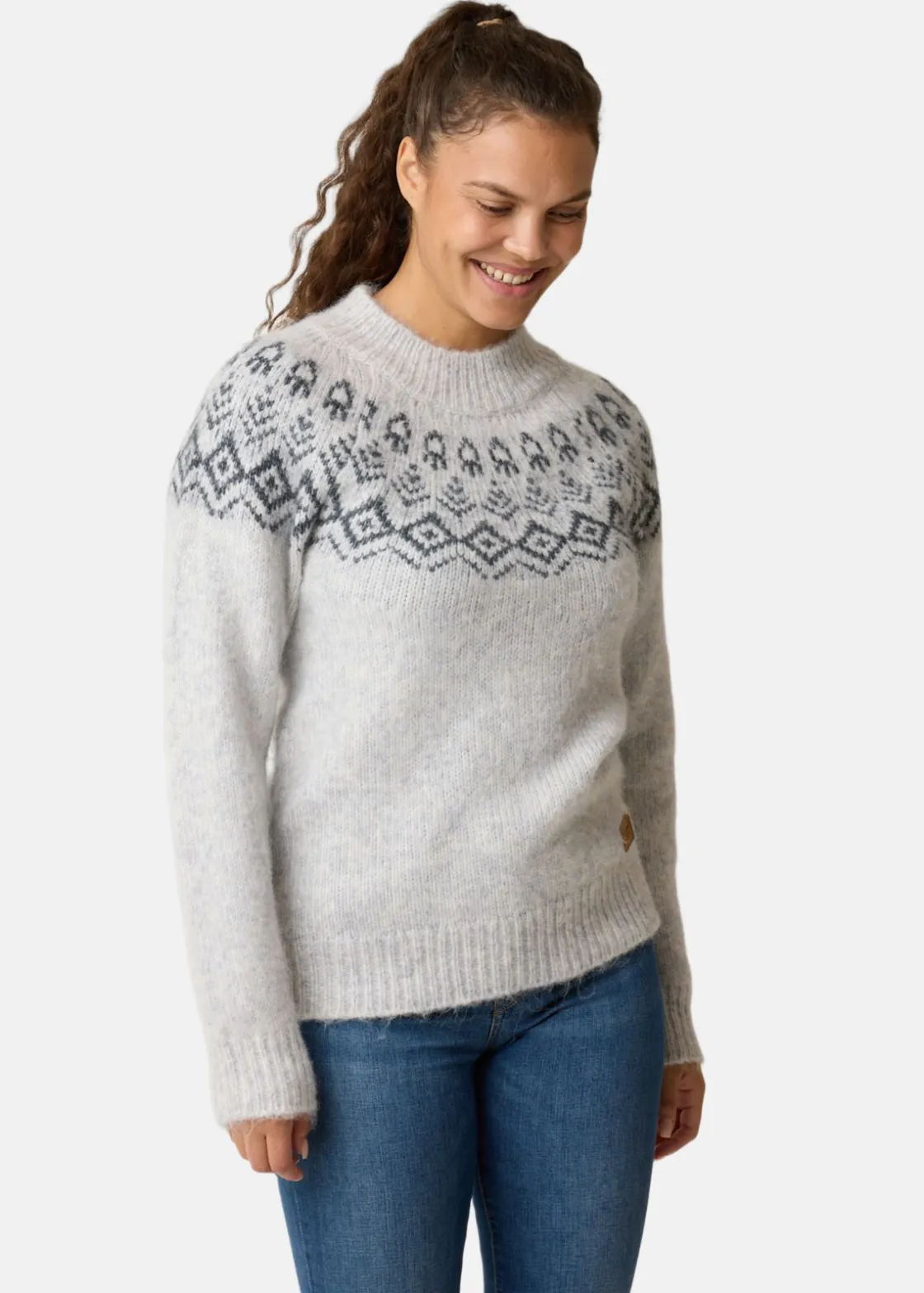 Swedemount Lofoten Wool Knit W Lt Grey Melange