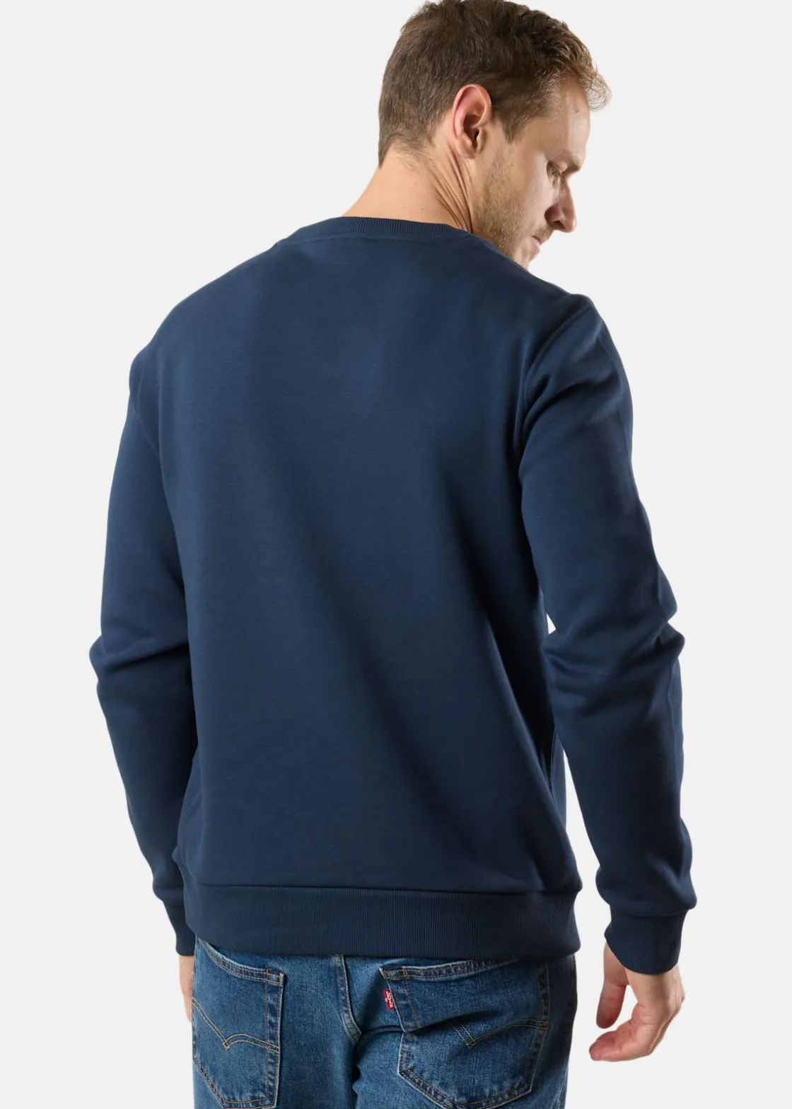 Sale Huski Wear Logo Crew Navy Blue