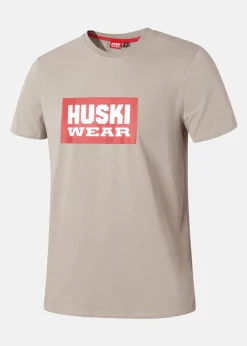 Clearance Huski Wear Logo Tee Khaki