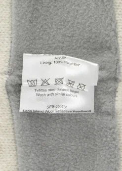 Clearance Seaside Long Island Wool Reflective Headband Off White