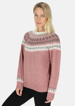 Hot Seaside Long Island Wool Sweater W Dusty Rose
