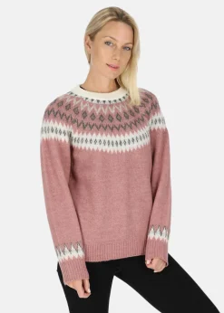 Hot Seaside Long Island Wool Sweater W Dusty Rose