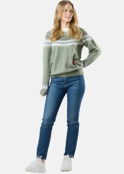 New Seaside Long Island Wool Sweater II W Seaweed Green
