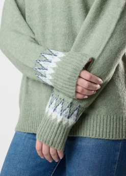 New Seaside Long Island Wool Sweater II W Seaweed Green