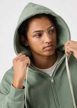 Clearance Denim Factory Los Angeles Zip Hood Sage Green