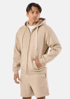 Best Denim Factory Los Angeles Zip Hood Taupe