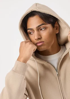 Best Denim Factory Los Angeles Zip Hood Taupe